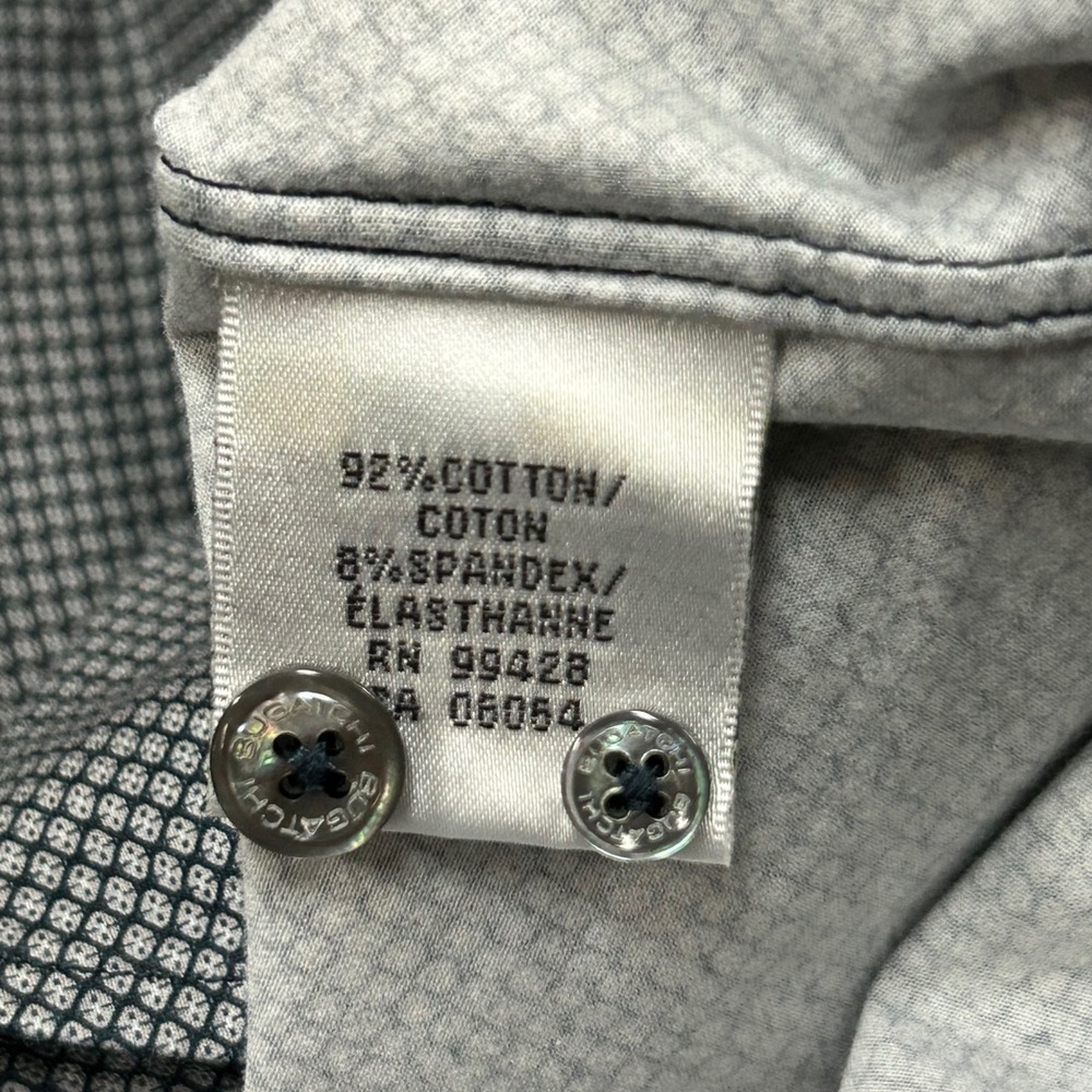 Bugatchi Button Down OoohCotton Tech XL Graphite … - image 6